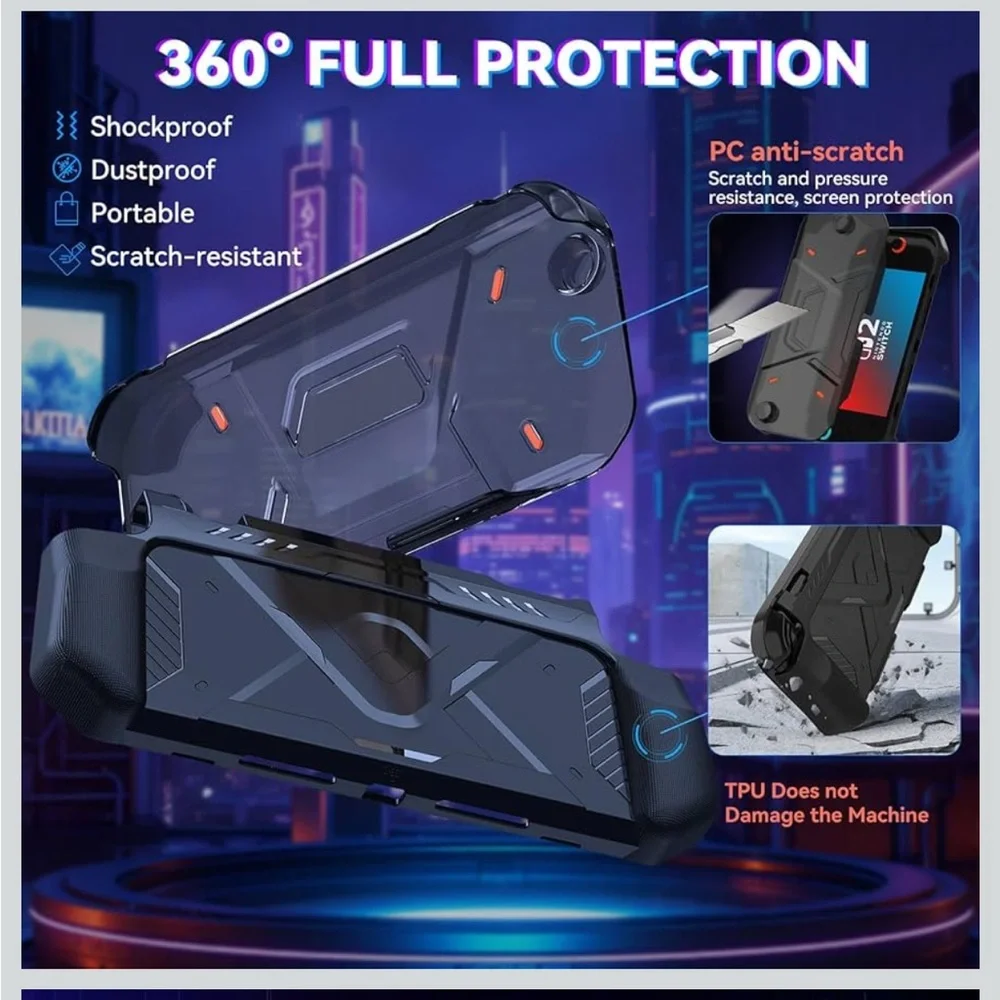 2 in 1 case For Nintendo Switch 2 2025 Cover Protector Anti-Scratch & Shock new